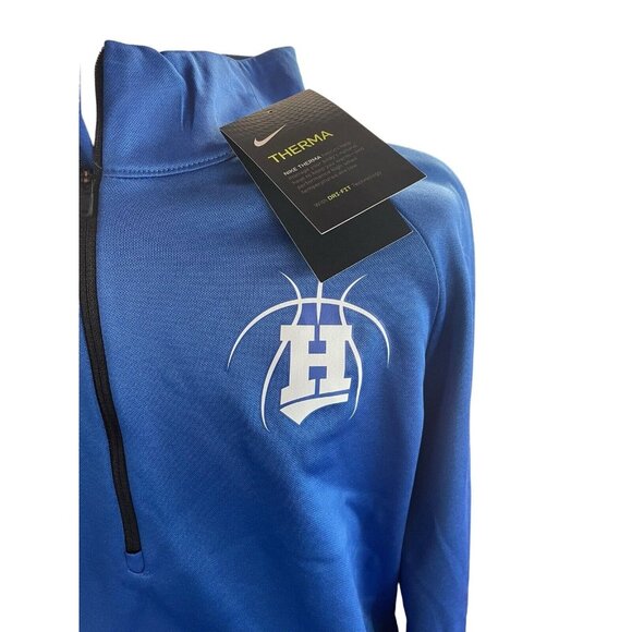 Nike Men's Therma Dri-Fit 1/4 Zip Pullover Training H School Sports Blue New - Picture 2 of 8